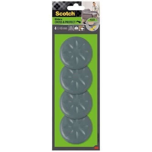 Patin glisseur adhésif rond Scotch ø65 mm