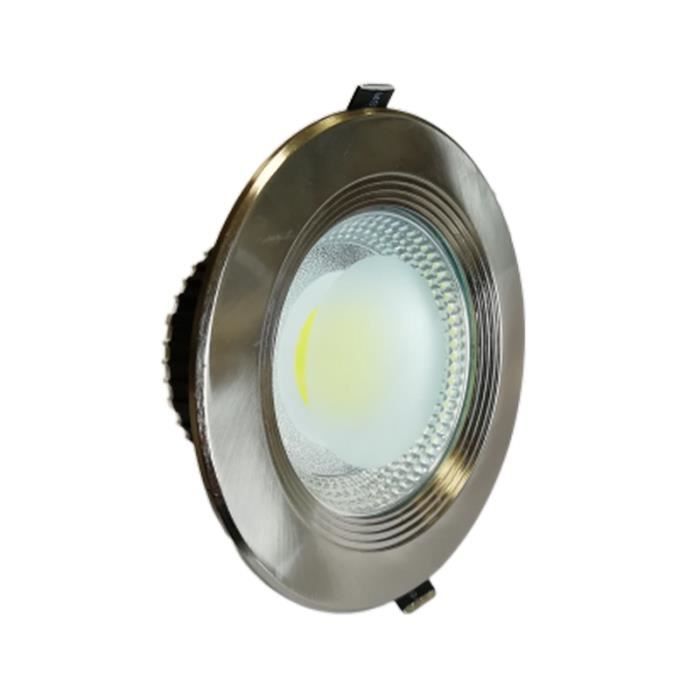 Spot LED Extra Plat Rond 24W Blanc - Blanc Froid 6000K - 8000K - SILAMP :  : Luminaires et Éclairage