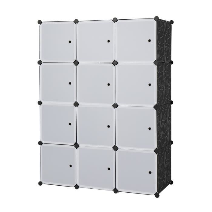 Armoire modulable DIY 12 Cubes, ，armoire à chaussures,minimaliste ...