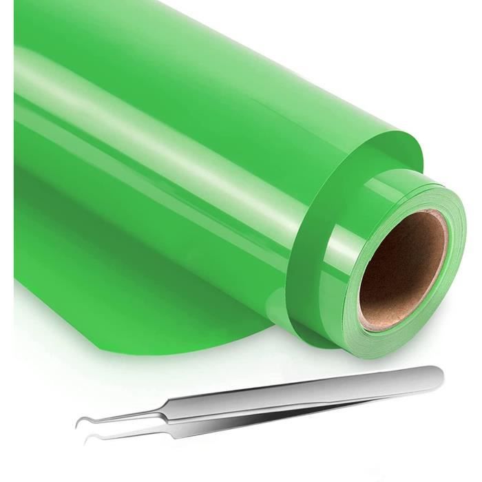 Rouleau Flex Thermocollant pour Tissu Vert Clair Vinyle 30.5 × 305 cm(avec  Pince à épiler) Tissus Vinyle Thermocollant pour Cric579 - Cdiscount  Beaux-Arts et Loisirs créatifs