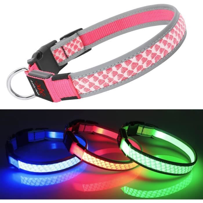 Collier Plastron LED Rechargeable USB Pour Cheval - Visibilité Nocturne (4 Couleurs LED)