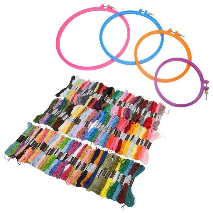 Fils à Broderie Kit,50 Pièces pour Broderie Point de Croix Tricotage