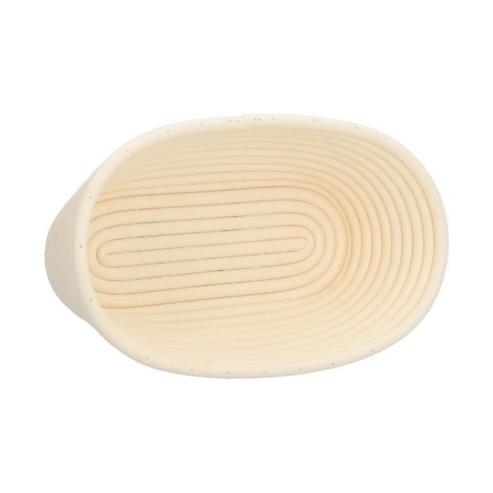 Lot de 2 paniers de fermentation pour la cuisson du pain, ronds et ovales, y compris une brosse en silicone assortie, un jeu de 3 spatules à pâte, un distributeur à pain