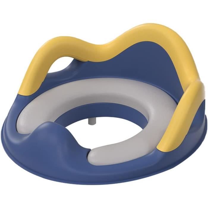 Poupy Réducteur de toilettes jaune pour enfants avec poignées de