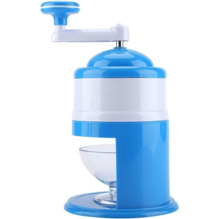 Broyeur à Glace, Machine à Cône Rasée Manuelle Portable avec Lames en Acier Inoxydable, Seau Transparent de 1 L, Brise-glace à Manivelle de qualité Supérieure pour le Camping