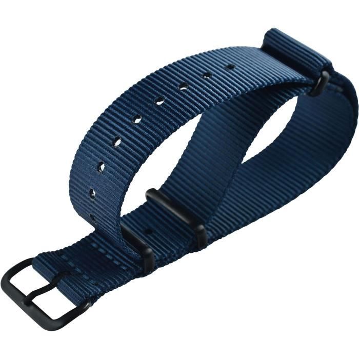 Bracelet Tissé en tissu élastique pour montre connectée 22mm Universel