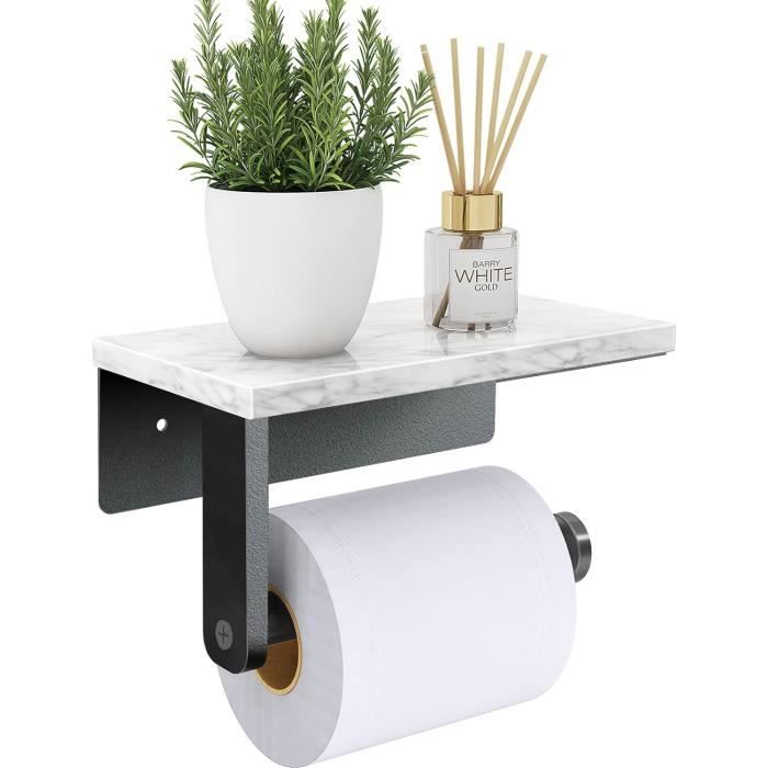 Porte Papier Toilette avec étagère, Porte Rouleau de Papier Toilettes