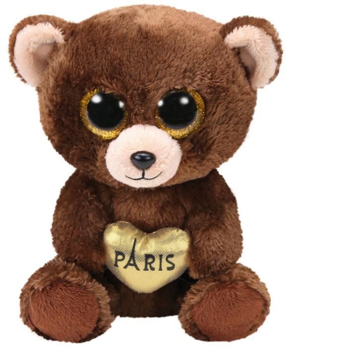 TY Beanie Boo S Small Darcy L Ours Marron Paris Cdiscount