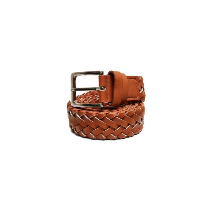 Ceinture tressé en cuir synthétique Urban Classics - marron - S/M