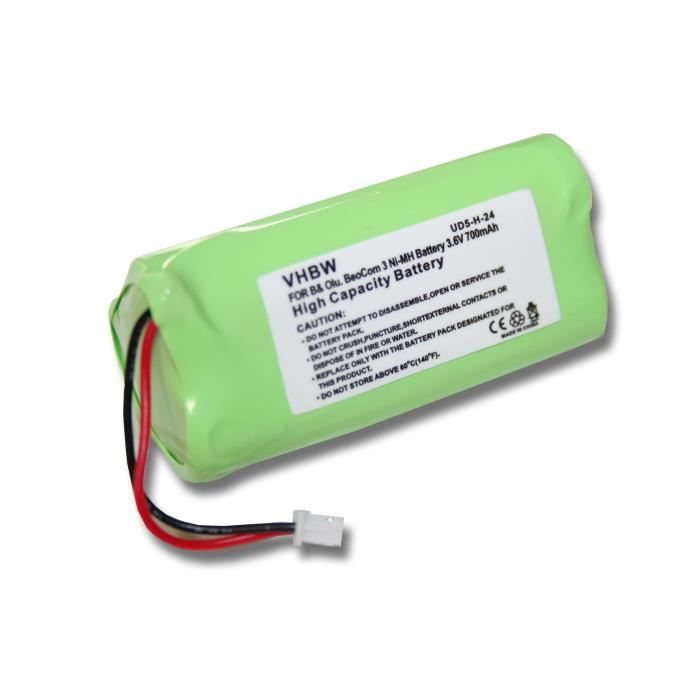 Batterie de secours pour téléphone fixe sans fil Bang & Olufsen BeoCom 2 -  Remplace : 3HR-AAAU-2 - Technologie: Ni-MH - Capacité …