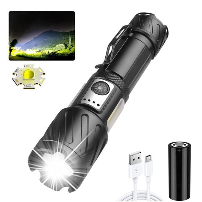 Lampe de poche ultra puissante et rechargeable, lampe de poche LED haute puissance, lanterne de camping avec batterie intégrée – acheter les meilleurs produits dans la boutique en ligne