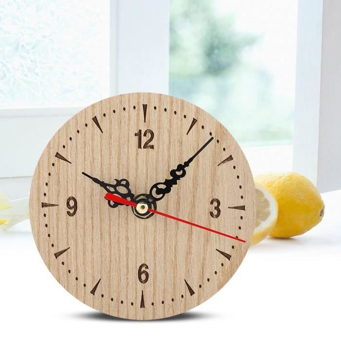 COZHYESS Réveil Analogique en Bois, Horloge de Table COZHYESS Réveil Analogique en Bois, Horloge de Table