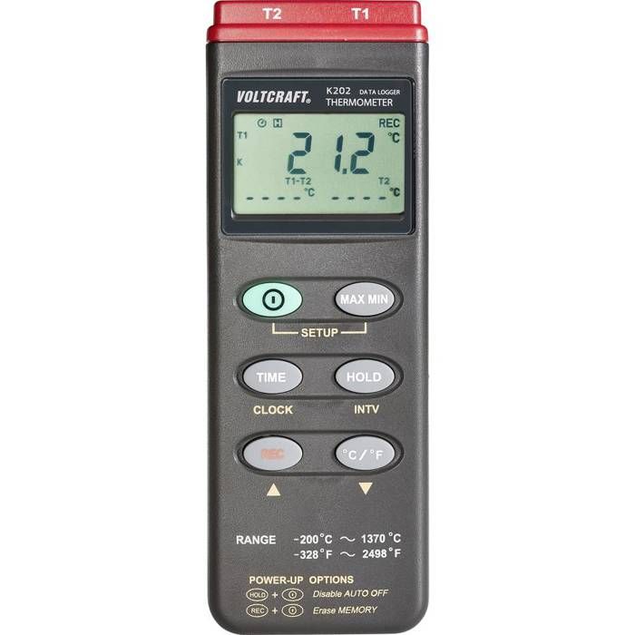 VOLTCRAFT PL-120 T1 Thermomètre Numérique -200 à +1372°C - Sonde K/J - Robuste Et Précis