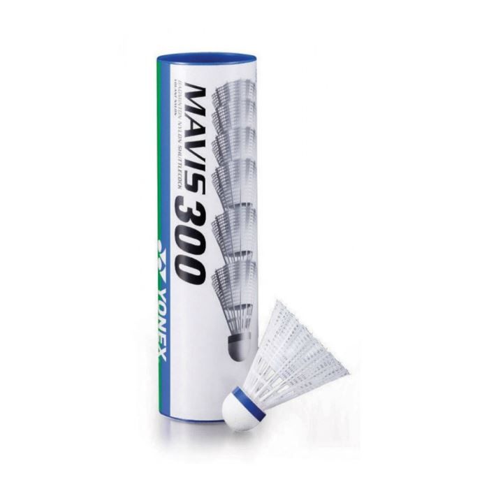 Volants de Badminton - Yonex - Mavis 300 - Bout liège - Jupe nylon jaune - Idéal entraînements