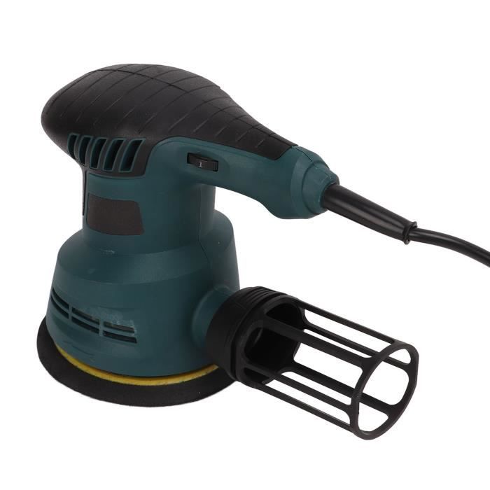 Ponceuse Orbitale 125 Mm 300 W - 6 Vitesses Réglables - Avec 10 Papiers Abrasifs Et Sac à Poussière - Pour Bois, Métal, Peinture