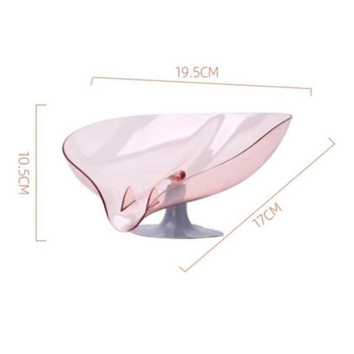 Fdit Support De Savon Boîte à Savon En Forme De Feuille Porte-savon De Vidange Pour Douche Salle