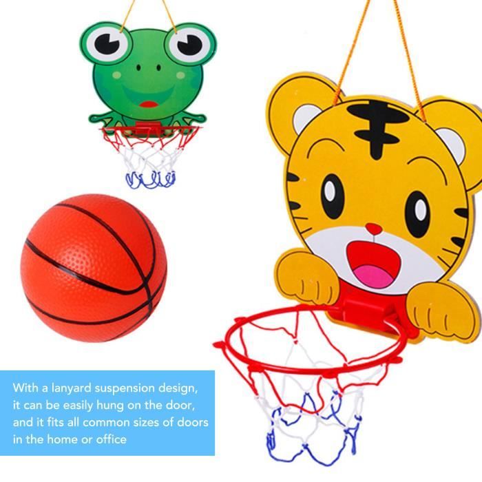 Panier De Basket Pour Trampoline – Avec 3 Ballons, Pompe, Cerceau Réglable, Pour Ado