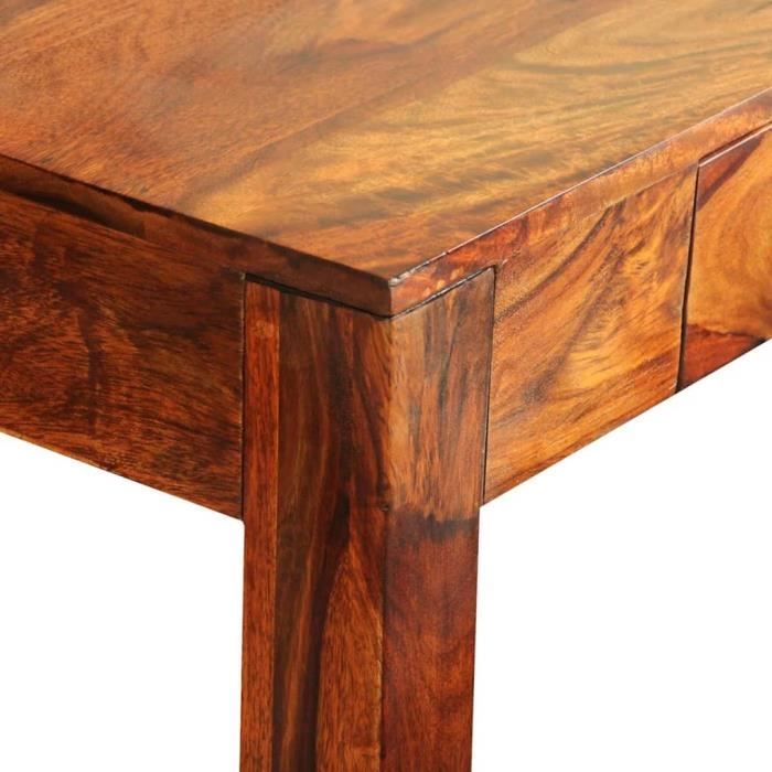 Table Console Avec 3 Tiroirs Tissu - Meuble Rangement Couloir/salon 110x30x79cm - Cadre Bois - Noir