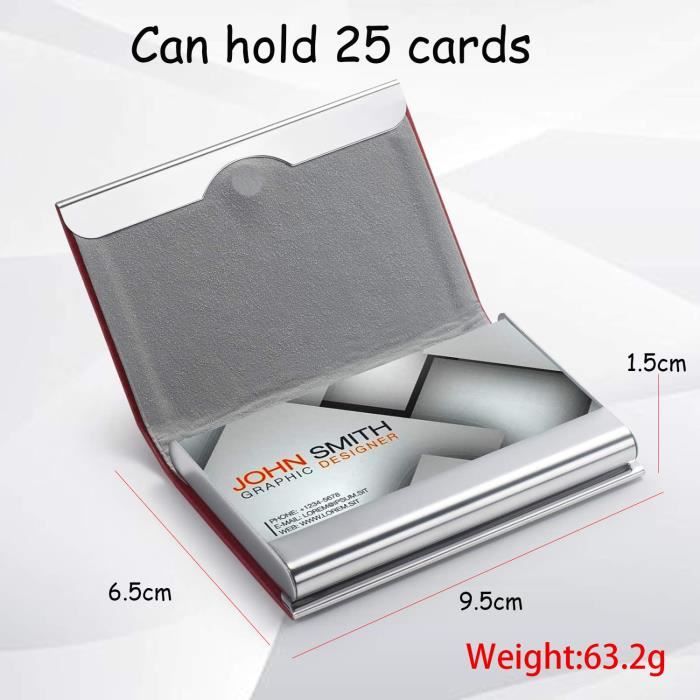Étui Cartes De Visite En Cuir Synthétique - Fermeture Magnétique | Élégant Et Pratique