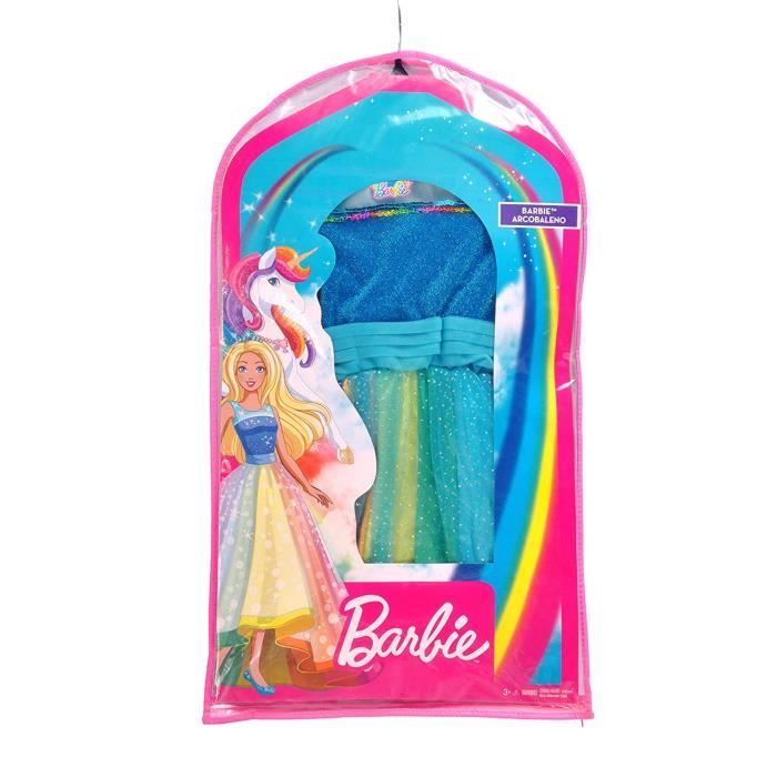 Ciao Barbie Princesse Arc-en-ciel Déguisement Fille, 3 4 ans, Multicolore,  11663.3 4 - 11663.3-4 - Cdiscount Téléphonie