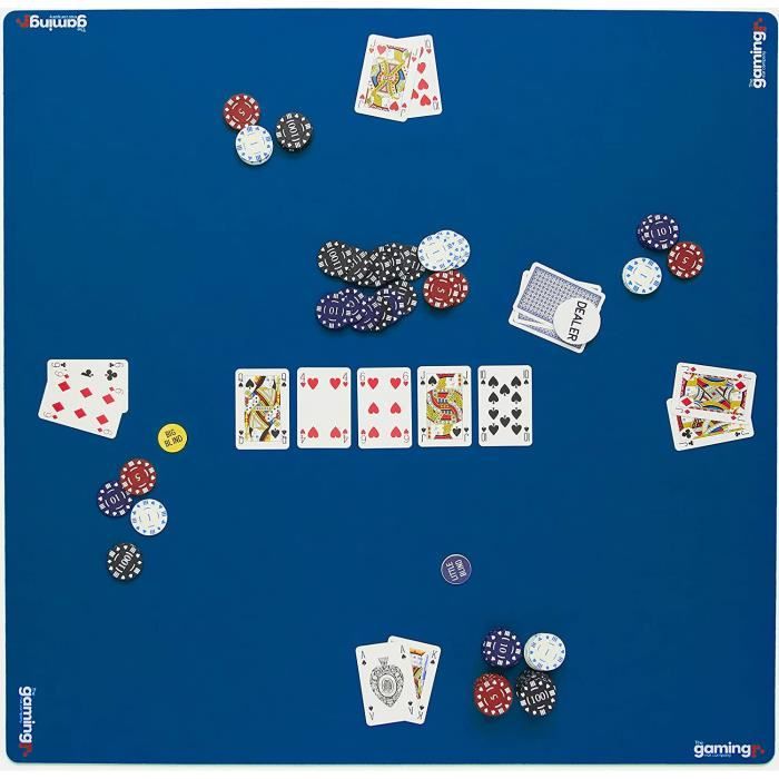 Tapis de Mahjong antidérapant – 80 x 80 cm – Tapis de table de mahjong résistant à l'usure – Accessoires de mahjong – Nappe pour fête de poker, cartes, jeux de société