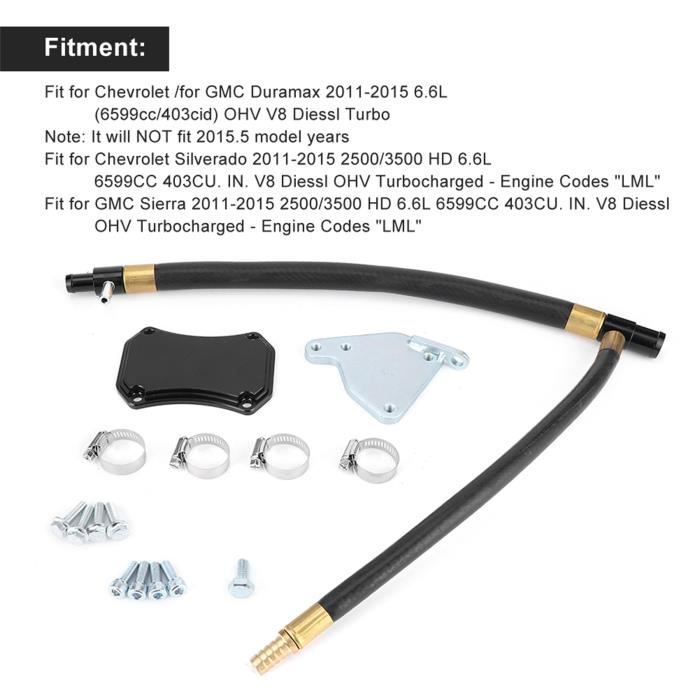 Suppression Egr Throttle Valve Removal Kit For Gmc Duramax 20112015 6