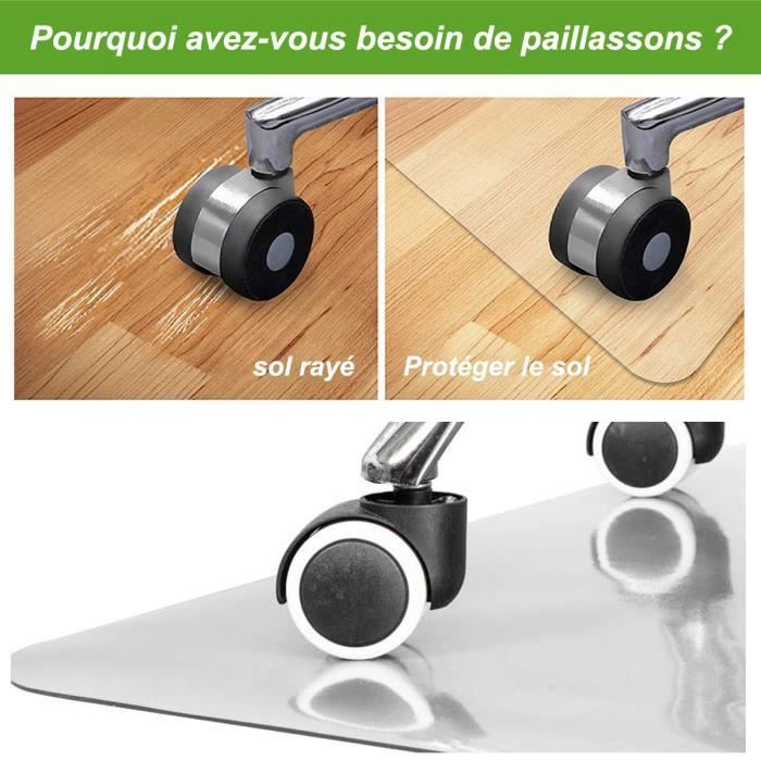 Tapis de protection de sol - Transparent - Rectangulaire - Antidérapant ...