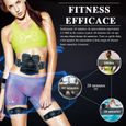 Electrostimulateur Musculaire USB charge,EMS 8 Ceinture Abdominale Electrostimulation/Bras/Cuisse Muscle Forme d'exercice Fitness-2