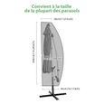 Housse de Protection pour Parasol Déporté GOTOSEEU - 280 x 30/81/45cm - Étanche Anti-UV avec Tige Télescopique-2