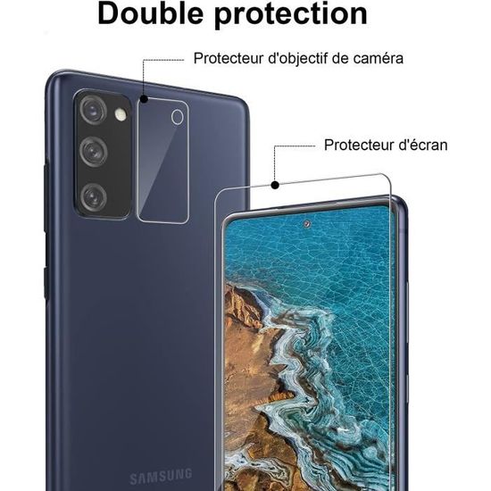 [3 +3 ] Verre Trempé Samsung Galaxy S20 FE / F20 Lite Verre Trempé Caméra  Arrière Protecteur , 9H Film Protection en Verre Trempé