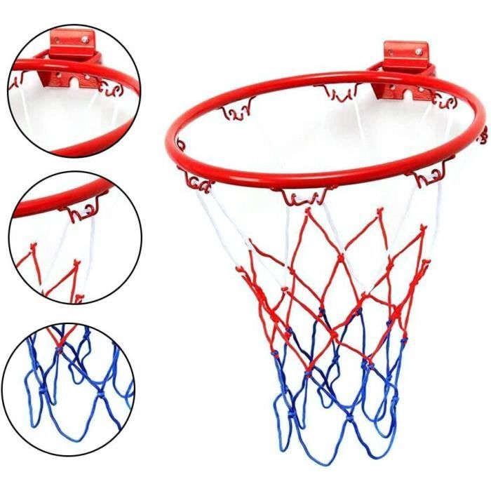 Panier de basket pour la chambre avec ballon 45x30 cm en métal et pvc  pure2improve 490007061 - Conforama