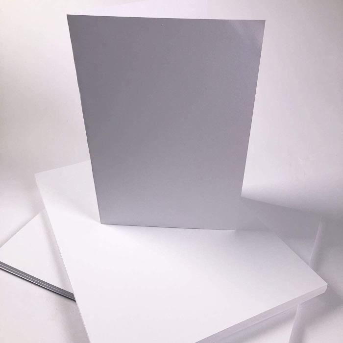 Lot de 100 feuilles de papier cartonné blanc brillant A4 180 g-m² 230  microns pour imprimante et photocopieur[~247] - Cdiscount Informatique