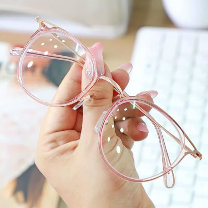 Lunette monture transparente rose sales