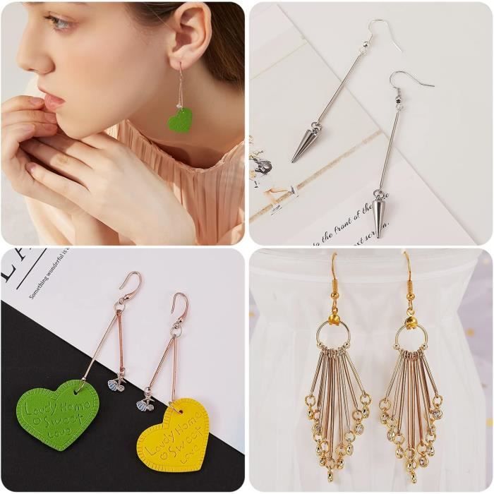 6 Connecteurs Pour Pendentifs/boucles D'oreilles En Métal Bronze Feuilles 35mm - 455