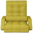 Chaise de sol pliable CHEZ JILI - Lit de salon-chambre - avec fonction de lit Vert Tissu FR5679-3