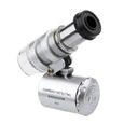 Mini 60x microscope grossissant avec LED UV lumière poche bijoux loupe bijoutier loupe - Return 5056-3