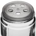 Secret de Gourmet - Lot 16 de pots à épices sur support rotatif en ACACIA D, 20 x H, 31,5 cm Noir-3
