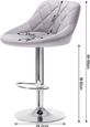 WOLTU Tabouret Bar Lot de 2, Tabouret de Bar à Hauteur Réglable, Tabouret de Comptoir Pivotant à 360° pour Bar, Cuisine, Comptoir, Café, PVC Métal, avec Repose-pieds, Blanc Argenté