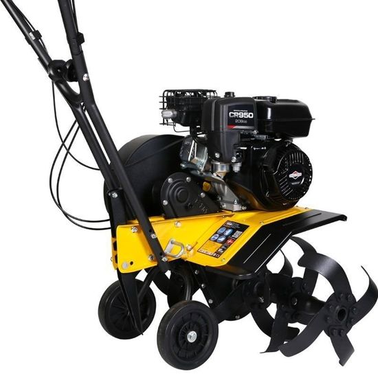 Motobineuse Thermique BRAST 52cc 2,6CV - Largeur 25cm, Profondeur 15cm | Démarrage Facile Pour Jardin