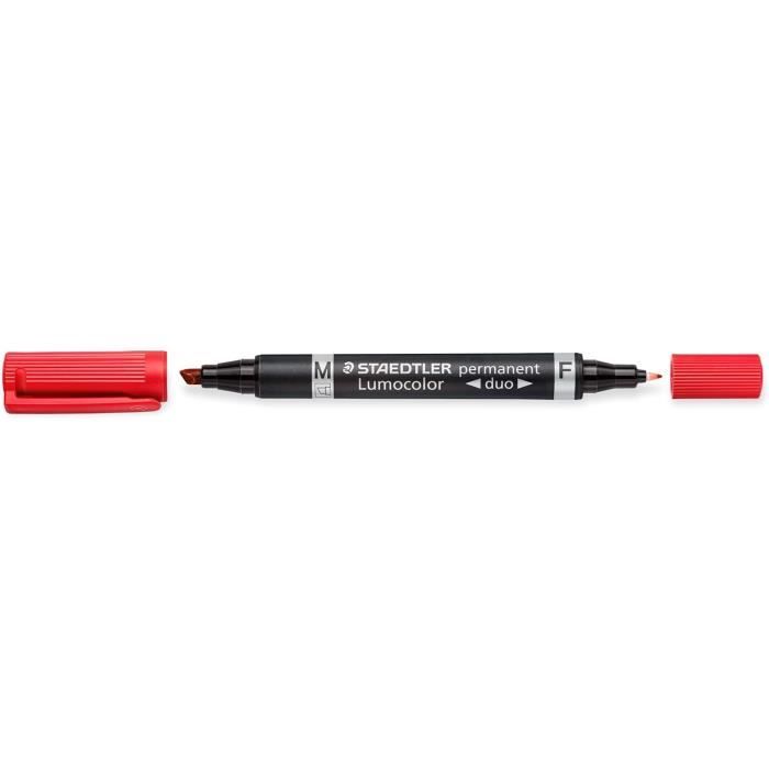 Pack 4 Feutres Indélébiles Staedtler Lumocolor Permanent - Pointes Différentes (0,4mm à 2,5mm) - Noir