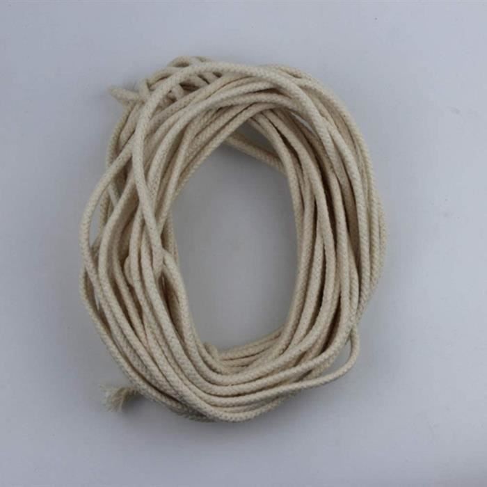 Mèche de Lampe à Huile Coton Mèches de Rechange Ronde Corde Lampe à Huile au Kérosène Mèche