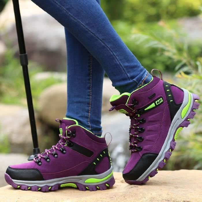 Chaussures De Randonnée Unisexes Toutes Saisons - Maille Respirante, Semelle Antidérapante, Montant Cheville