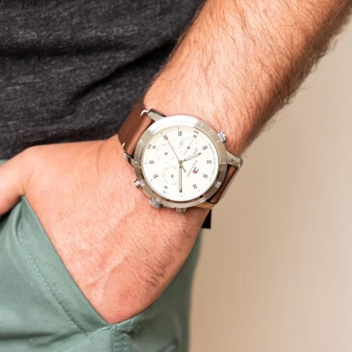 Montre Tommy Hilfiger - Hommes - 1792102 Marron, - Achat/vente montre ...