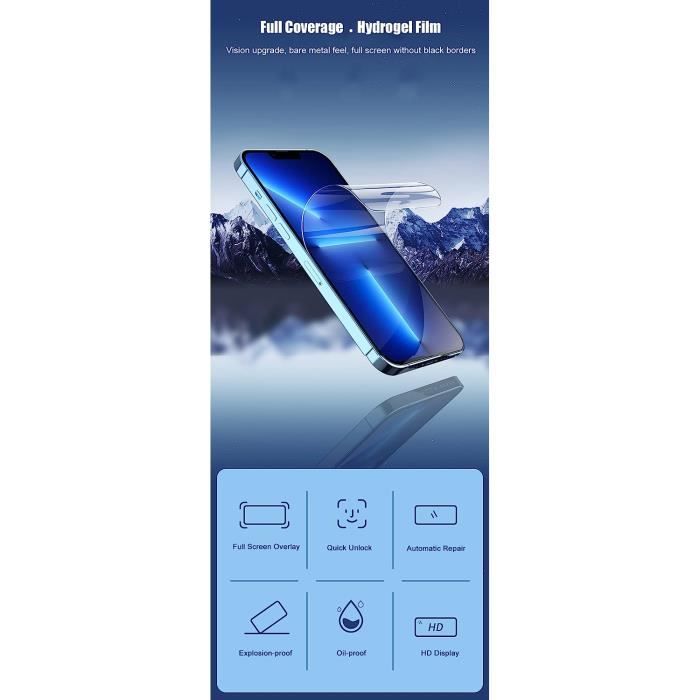 Protection complète écran avant arrière en Film Hydrogel pour iPhone 15 Pro  - Toproduits® - Cdiscount Informatique