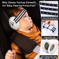Cache-oreilles Antibruit Pour Bébé Fafeicy - Coque ABS, Coussin Souple, Bandeau élastique - Protège L'audition