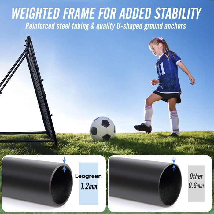 Filet De Rebond Double Face Pour Football - 100x100cm - Angle Réglable Sur 5 Niveaux - Portable, Pour Jardin Et Entraînement