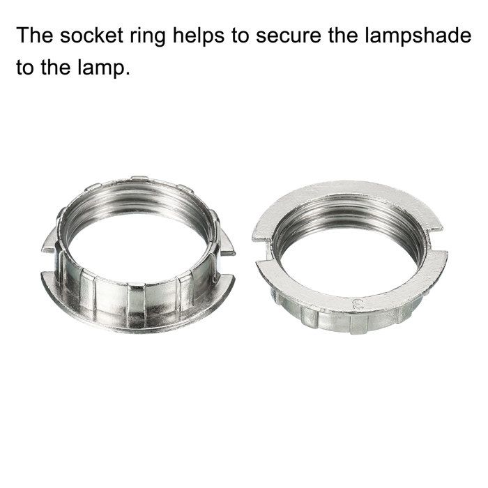 8 Pièces Anneau Réducteur Pour Abat-Jour E27 Adaptateur De Bague D'Abat