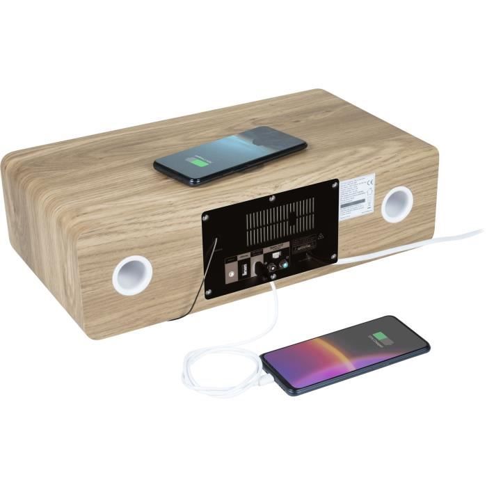 Micro-Chaîne Thomson MIC121BT - Bluetooth, Radio FM, CD, USB | 50W - Haut-Parleurs Intégrés - Blanc