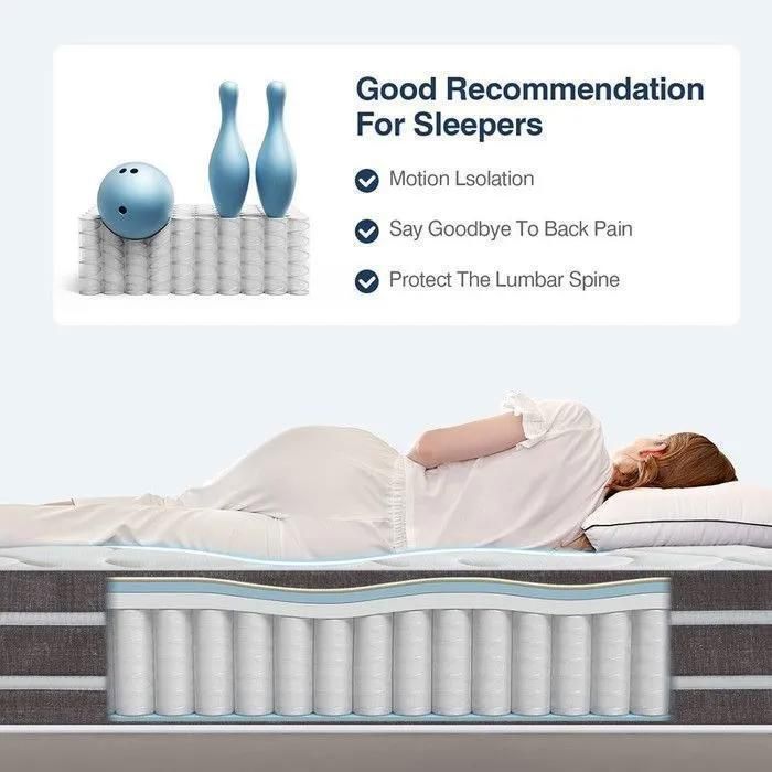 Matelas Hybride 140x190 Cm Premium 28cm Épais - Mousse Mémoire + Ressorts Ensachés 7 Zones PerfectSleep