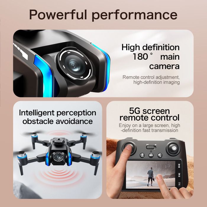 Drone GPS 4K Avec Écran 4,5″ – Évitement Obstacles, 22 Min De Vol, Pliable – Cadeau Adulte Enfant